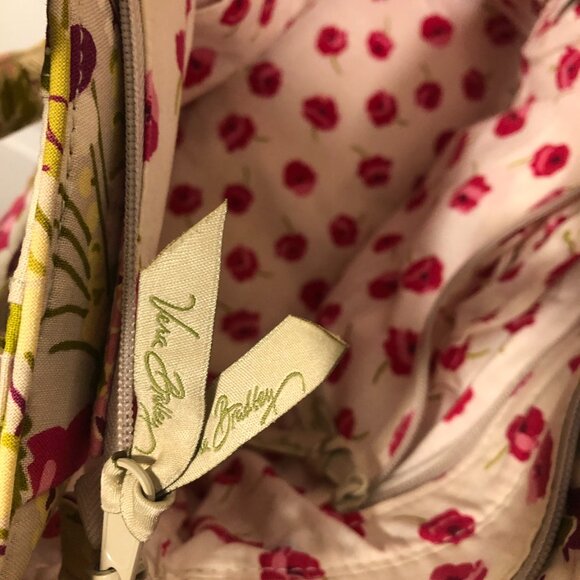 Vera Bradley women pink and lime handbag, 12 x 9 x 5 - Picture 7 of 16